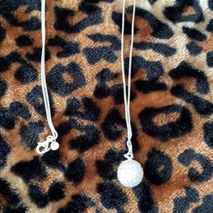 Silpada sterling silver disco ball necklace.
